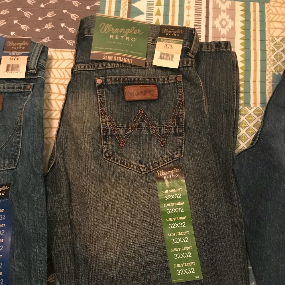 NWT Men’s Wrangler Retro Slim Straight Jeans 👖